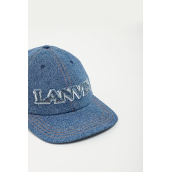 LANVIN BLUE DENIM BASEBALL CAP