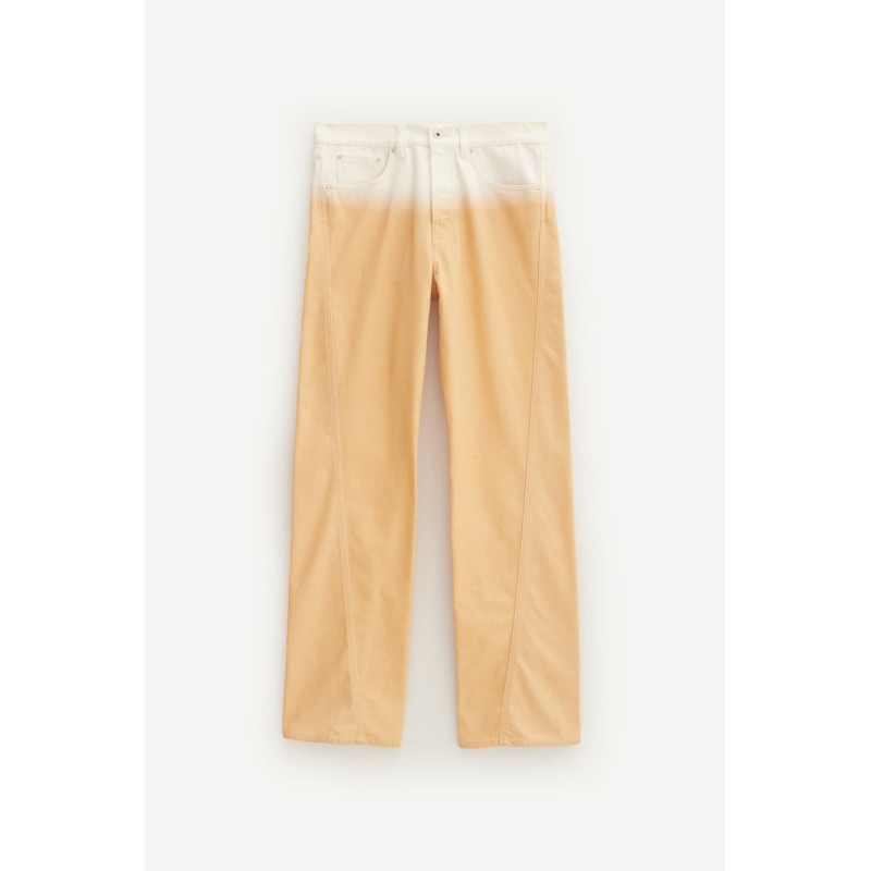 LANVIN VANILLA TWISTE EFFET DEGRADE DENIM TROUSER