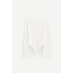 COURREGES HERITAGE WHITE DROP JERSEY BODYSUIT