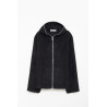OUR LEGACY BLACK HAIRY WOOL FULL ZIP HOODIE CARDIGAN