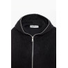 OUR LEGACY BLACK HAIRY WOOL FULL ZIP HOODIE CARDIGAN