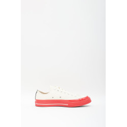 COMME DES GARCONS PLAY CONVERSE WHITE P1K123 CHUCK TAYLOR 70 LOW SNEAKERS