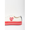COMME DES GARCONS PLAY CONVERSE WHITE P1K123 CHUCK TAYLOR 70 LOW SNEAKERS