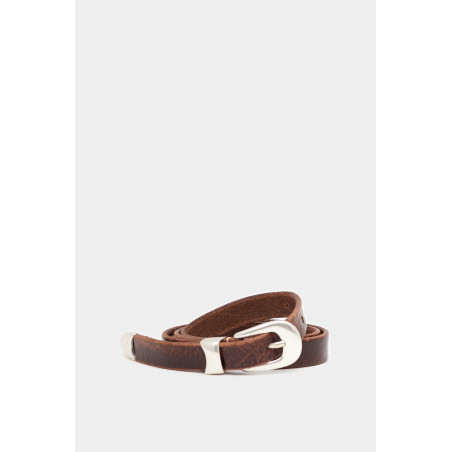 OUR LEGACY BROWN 2 CM BELT