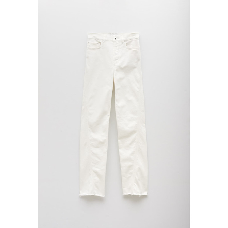 LANVIN OPTIC WHITE DENIM TWISTED REGULAR PANT