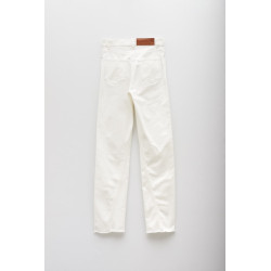 LANVIN OPTIC WHITE DENIM TWISTED REGULAR PANT