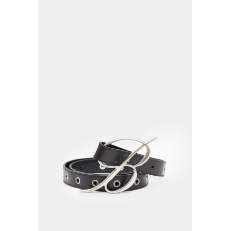 BLUMARINE BLACK PATENT LEATHER BELT