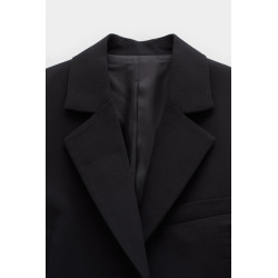 LANVIN BLACK WAISTED SINGLE BREASTED JACKET