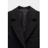 LANVIN BLACK WAISTED SINGLE BREASTED JACKET