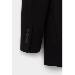 LANVIN BLACK WAISTED SINGLE BREASTED JACKET