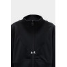 COURREGES BLACK MAXI RIB TRACKSUIT CROPPED JACKET