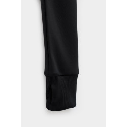COURREGES BLACK MAXI RIB TRACKSUIT CROPPED JACKET