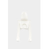 COURREGES HERITAGE WHITE RIB KNIT HOLLISTIC BRA