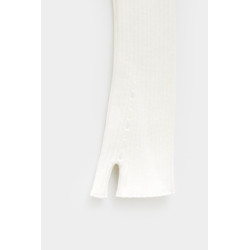 COURREGES HERITAGE WHITE RIB KNIT HOLLISTIC BRA
