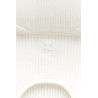 COURREGES HERITAGE WHITE RIB KNIT HOLLISTIC BRA
