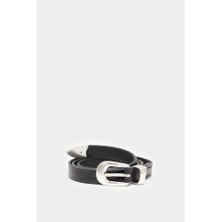 OUR LEGACY BLACK LEATHER 2CM BELT