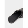 OUR LEGACY BLACK LEATHER CAMION MULE