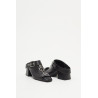 COURREGES BLACK GOGO LEATHER MULES