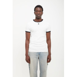 COURREGES HERITAGE WHITE REEDITION CONTRAST T SHIRT
