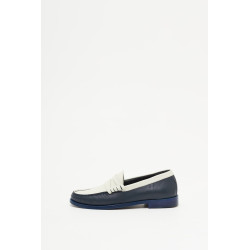 RHUDE NAVY WHITE SLIP ON LOAFER