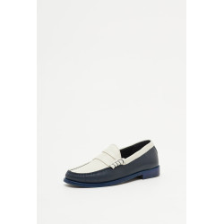 RHUDE NAVY WHITE SLIP ON LOAFER