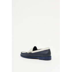 RHUDE NAVY WHITE SLIP ON LOAFER