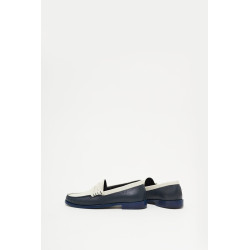 RHUDE NAVY WHITE SLIP ON LOAFER