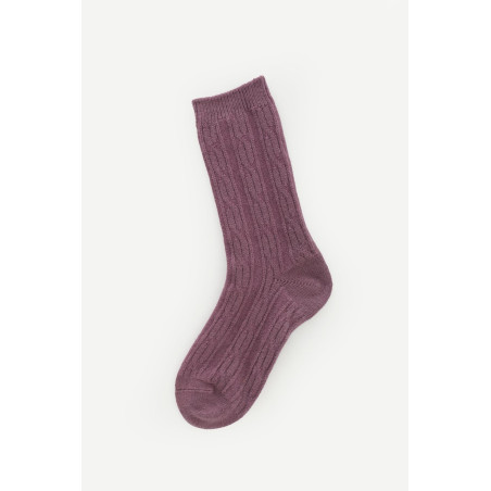 STUSSY PLUM CABLE KNIT S DRESS SOCKS