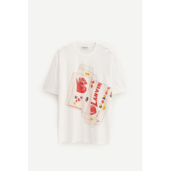 LANVIN WHITE IMPRIME BONBONS T SHIRT