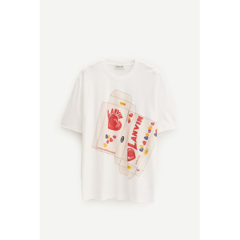 LANVIN WHITE IMPRIME BONBONS T SHIRT