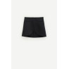 COURREGES BLACK ELLIPSE TWILL MINI SKIRT