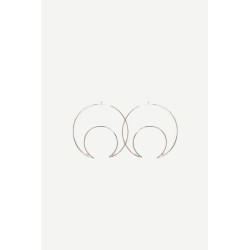 MARINE SERRE SILVER REGENERATED BRASS MOON HOOPS