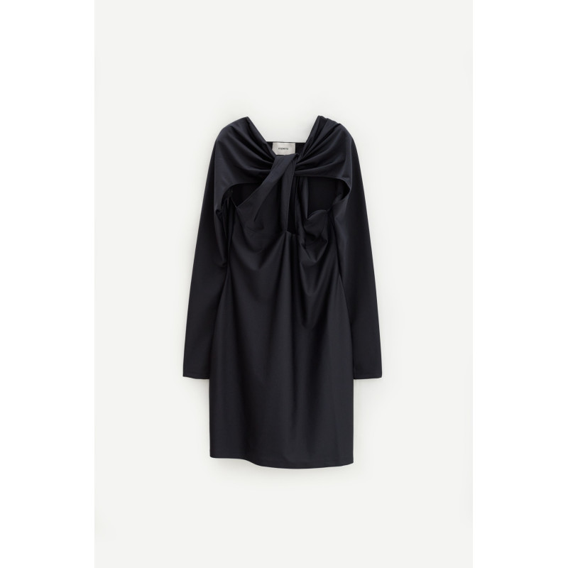 COPERNI BLACK TWISTED CUT OUT JERSEY DRESS